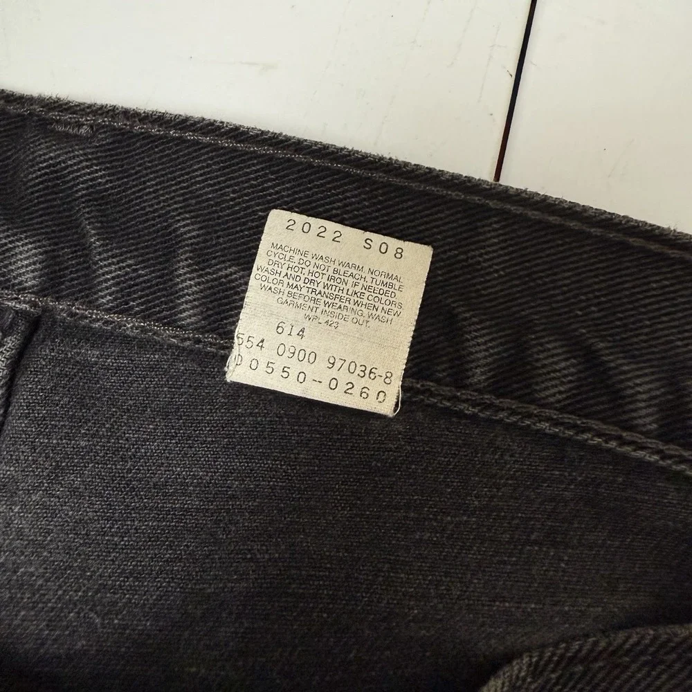 Vintage 2000 Levi 550 Relax Fit Black‎ Denim Jeans size 38x32.5
